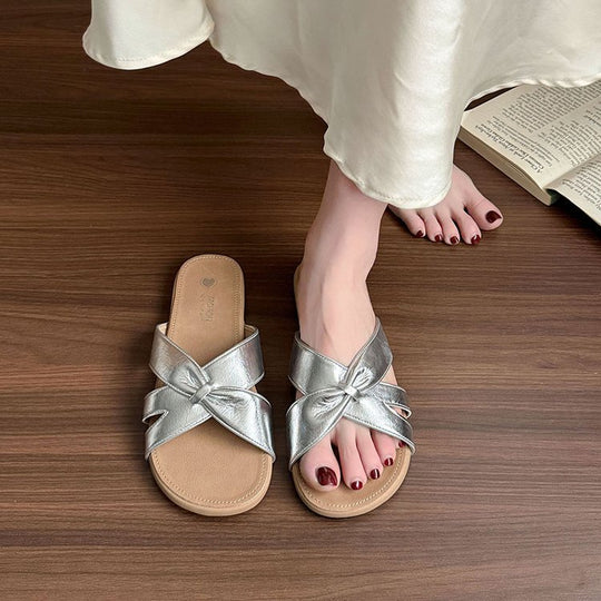 Damen modische Sandalen mit Pompons EB
