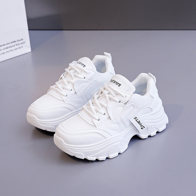 Damen Chunky Sneakers mit atmungsaktiver Mesh-Oberfläche und stoßdämpfender Sohle EB