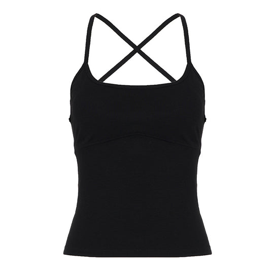 Damen Sportliches Spaghetti-Trägertop mit figurformenden Details EB