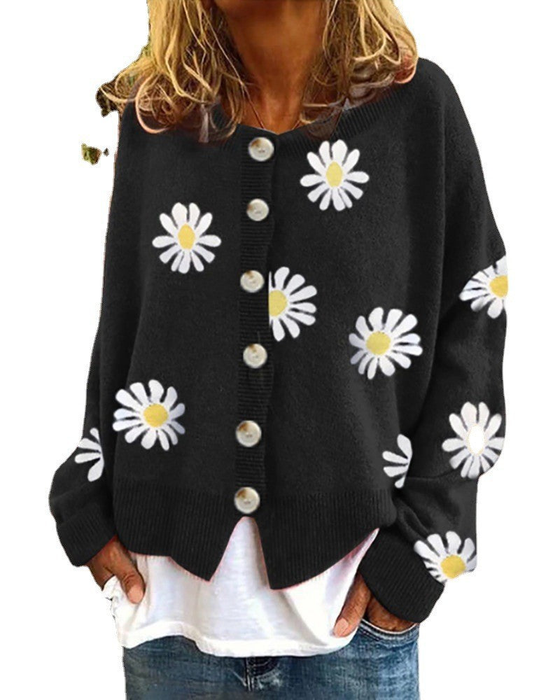 Damen modischer Blumensweater EB