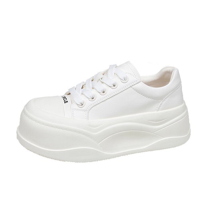 Damen modische Sneakers mit hoher Plateau-Sohle und atmungsaktiver Oberfläche EB