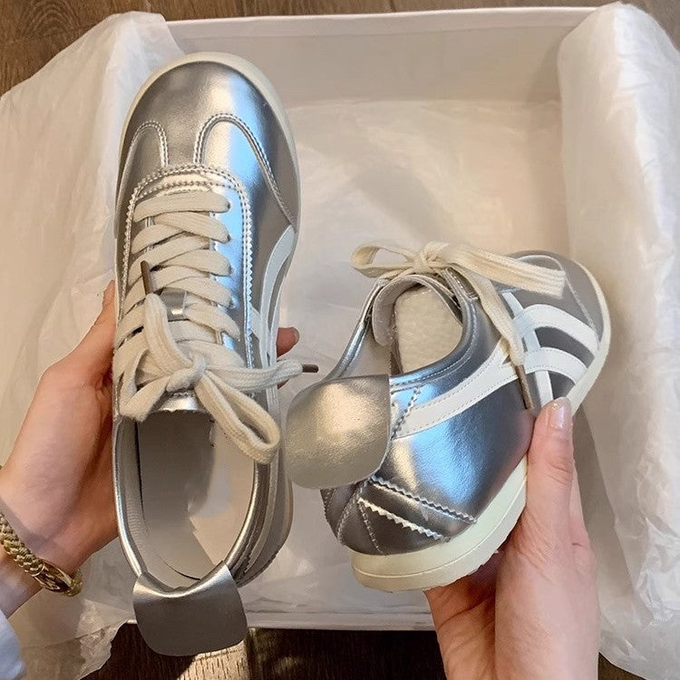 Damen modische Sneakers mit atmungsaktivem Obermaterial und sportlichem Design EB