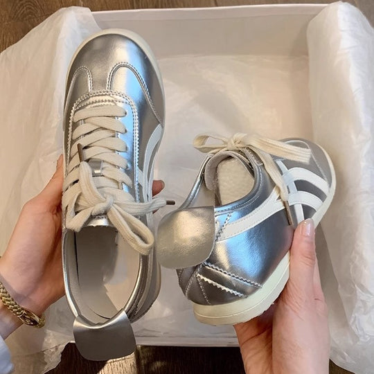 Damen modische Sneakers mit atmungsaktivem Obermaterial und sportlichem Design EB