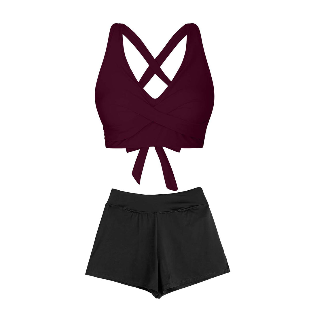 Damen Zweiteiliger Badeanzug mit floralem Design EB