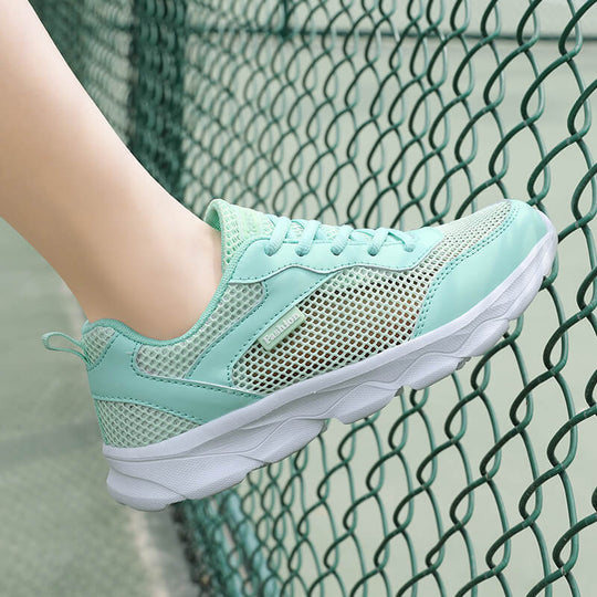 Damen Sportliche Sneakers mit atmungsaktivem Mesh-Obermaterial und flexiblem Fußbett EB