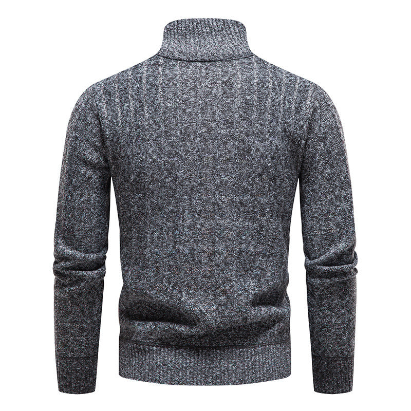 Herren modischer Rollkragenpullover mit Reißverschluss EB