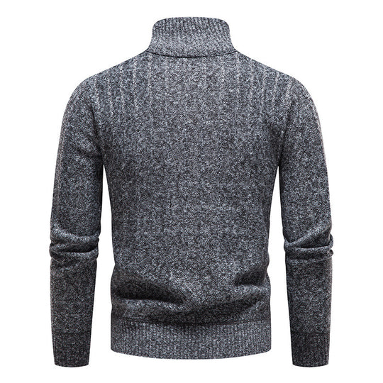 Herren modischer Rollkragenpullover mit Reißverschluss EB