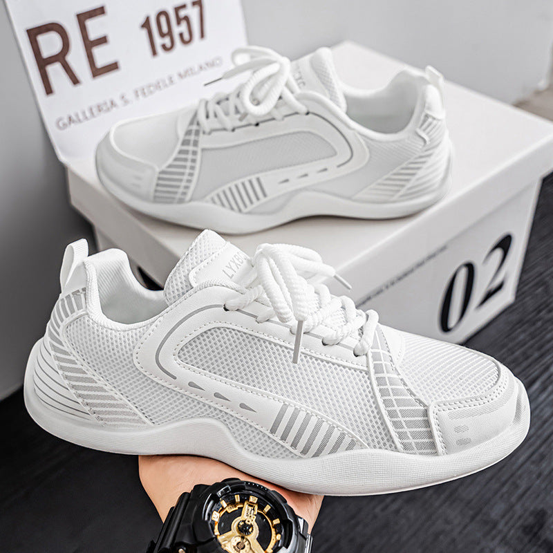 Damen Sportliche Sneaker mit atmungsaktiven Mesh-Elementen und rutschfester Sohle EB