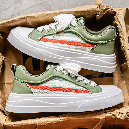 Damen Modische Sneakers mit komfortabler Plattform und atmungsaktiver Obermaterialkombination EB