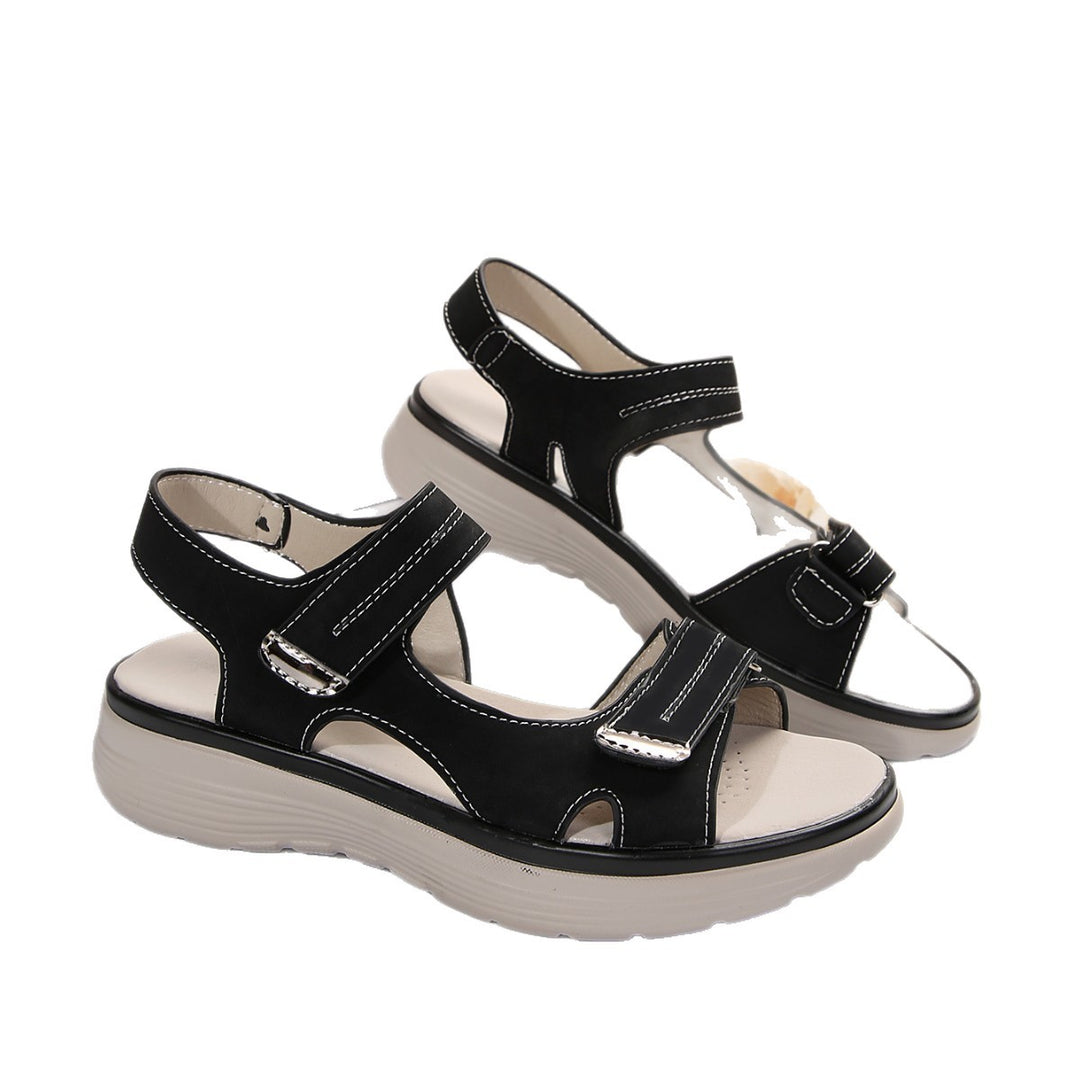 Damen Komfortable Sandalen mit verstellbarem Riemendesign und weich gepolstertem Fußbett EB