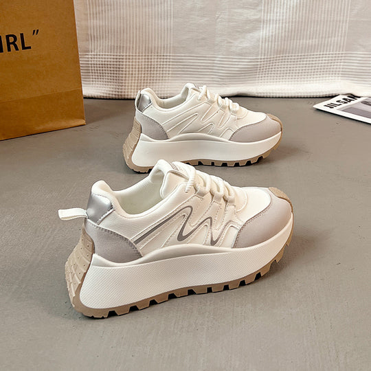 Damen Bequeme Sneakers mit modischer Plateau-Sohle EB