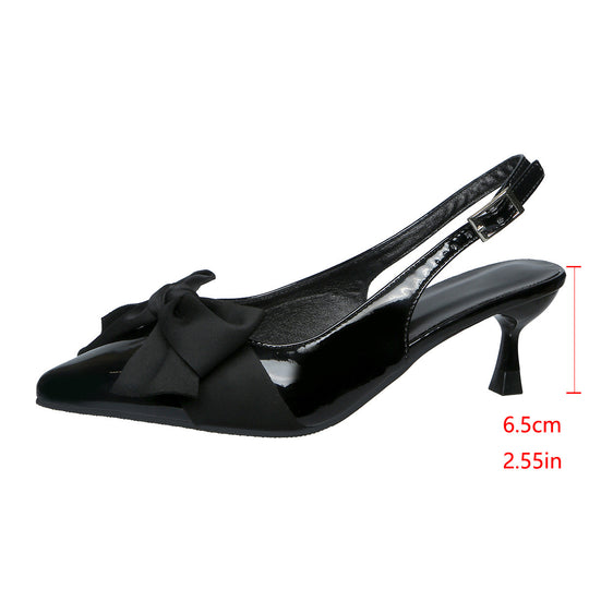 Damen Slingback-Pumps mit elegantem Schleifen-Design und modischem Schnallenverschluss EB