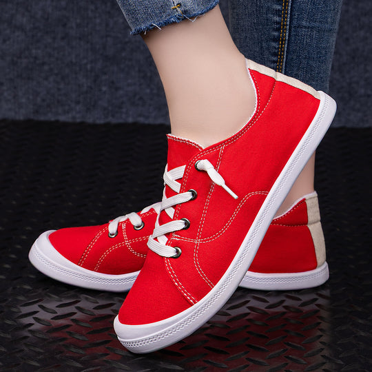 Damen Freizeitschuhe aus strapazierfähigem Canvas mit klassischem Schnürdesign EB