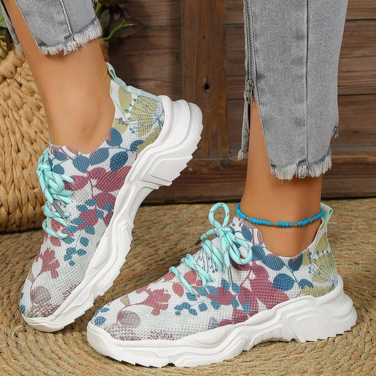 Damen Sportliche Sneakers mit atmungsaktivem Obermaterial EB