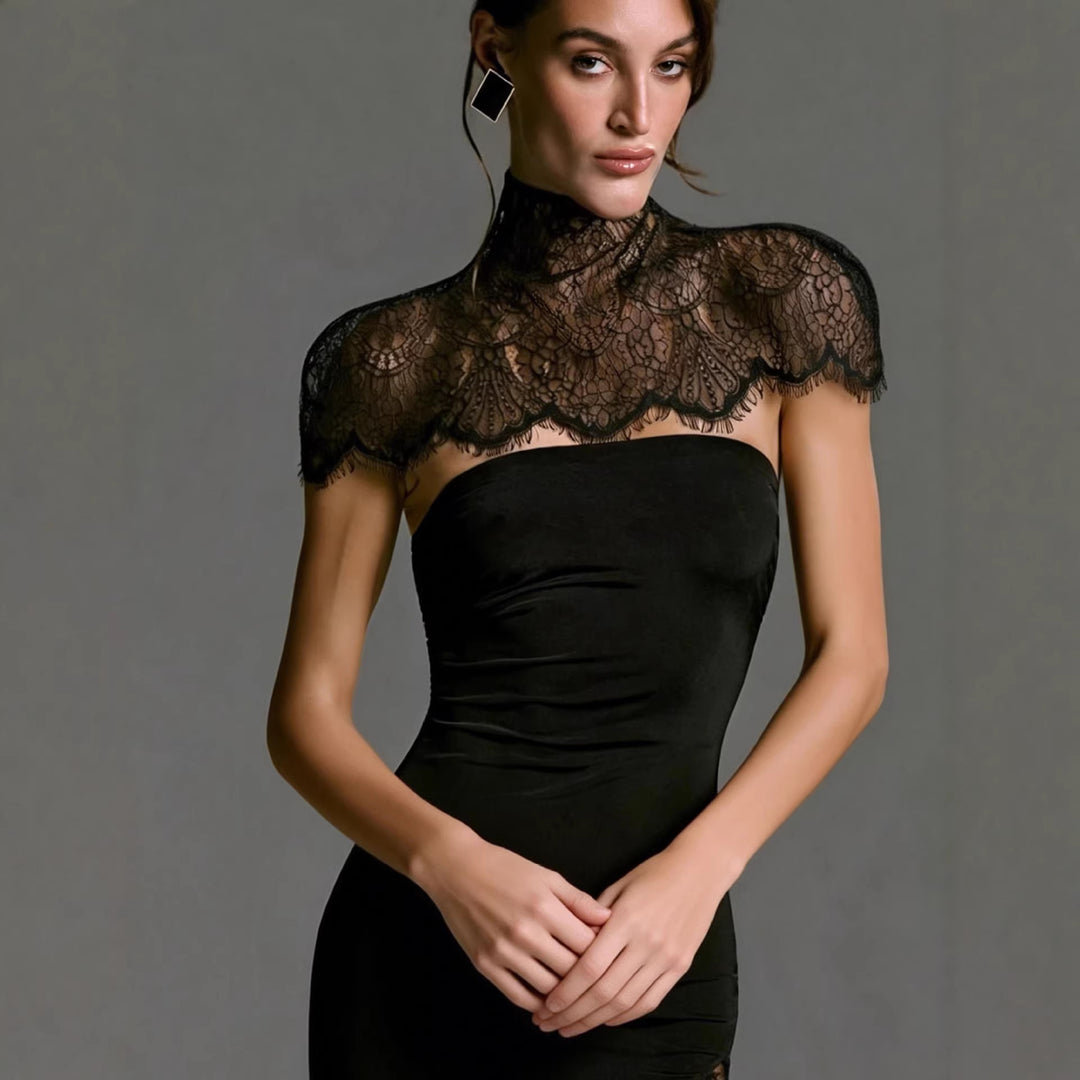 Damen Elegantes Hochzeitskleid mit Spitze und figurbetontem Schnitt EB