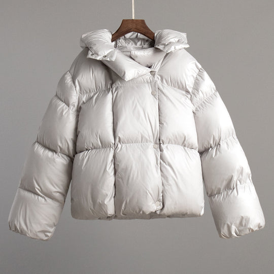 Damen Daunenmantel mit Kapuze & Kurz Geschnitten | EB