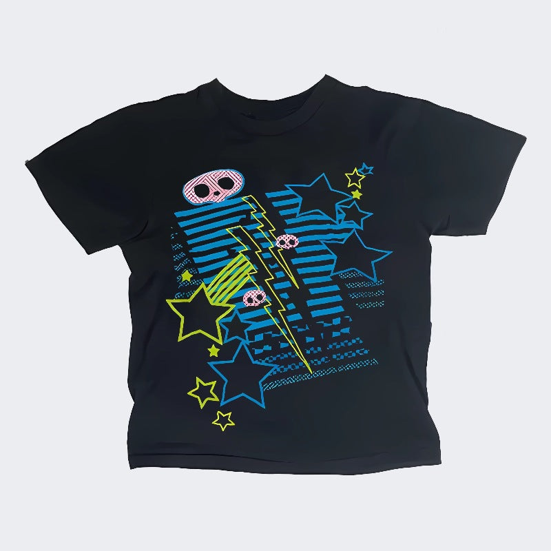 Damen T-Shirt mit lebhaftem Grafiken und einzigartigem Design EB