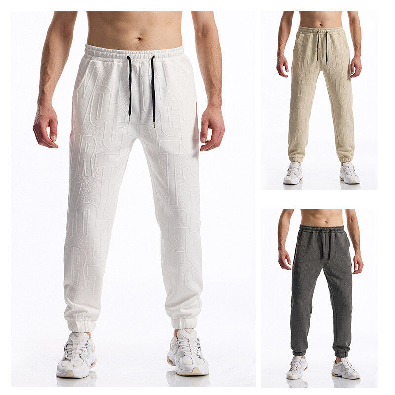 Herren Freizeit-Hose mit elastischem Bund und großem Logoprint EB