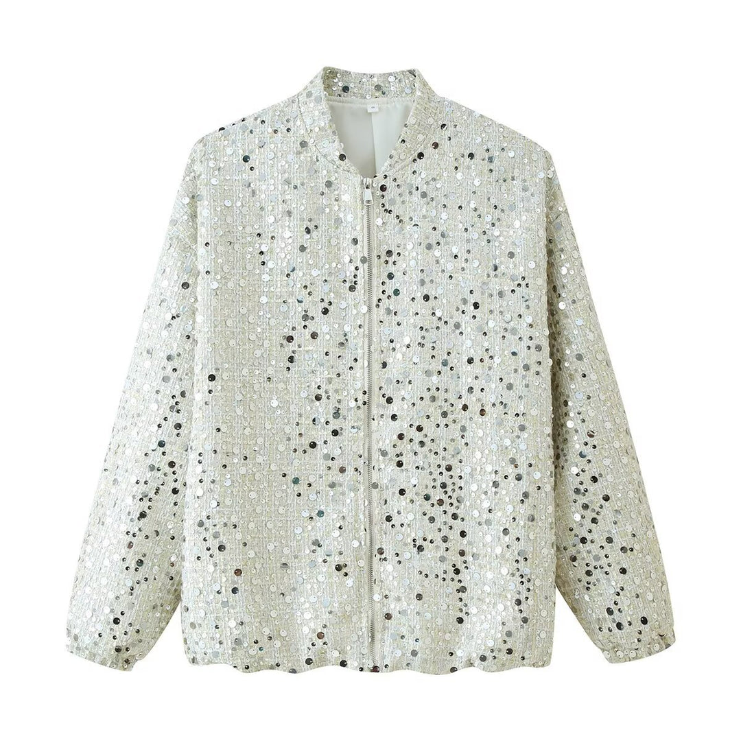 Damen Glitzernde Bomberjacke EB