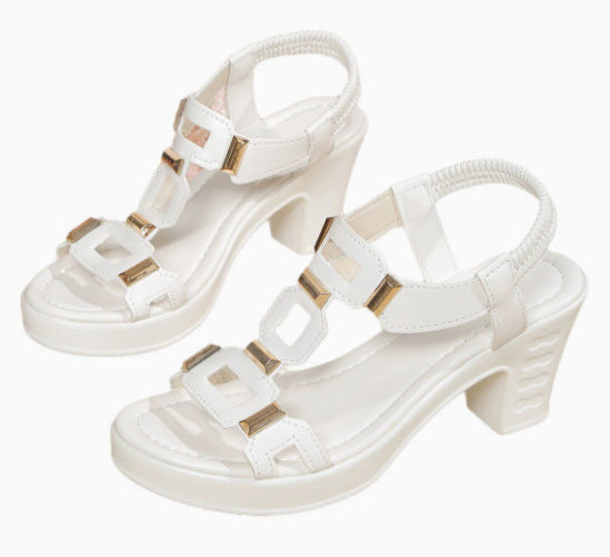 Damen Sportliche Sandalen mit elastischem Riemendesign und ergonomischer Sohle EB