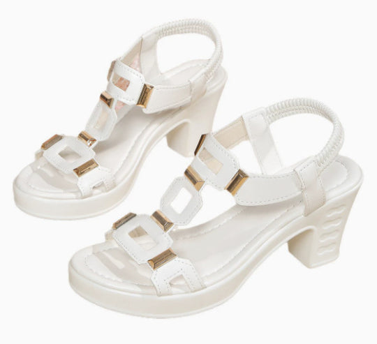 Damen Sportliche Sandalen mit elastischem Riemendesign und ergonomischer Sohle EB