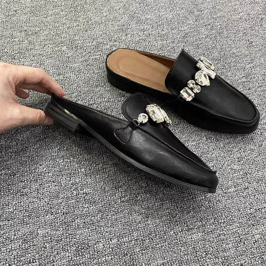 Damen Elegante Mokassins mit funkelnden Dekorelementen EB