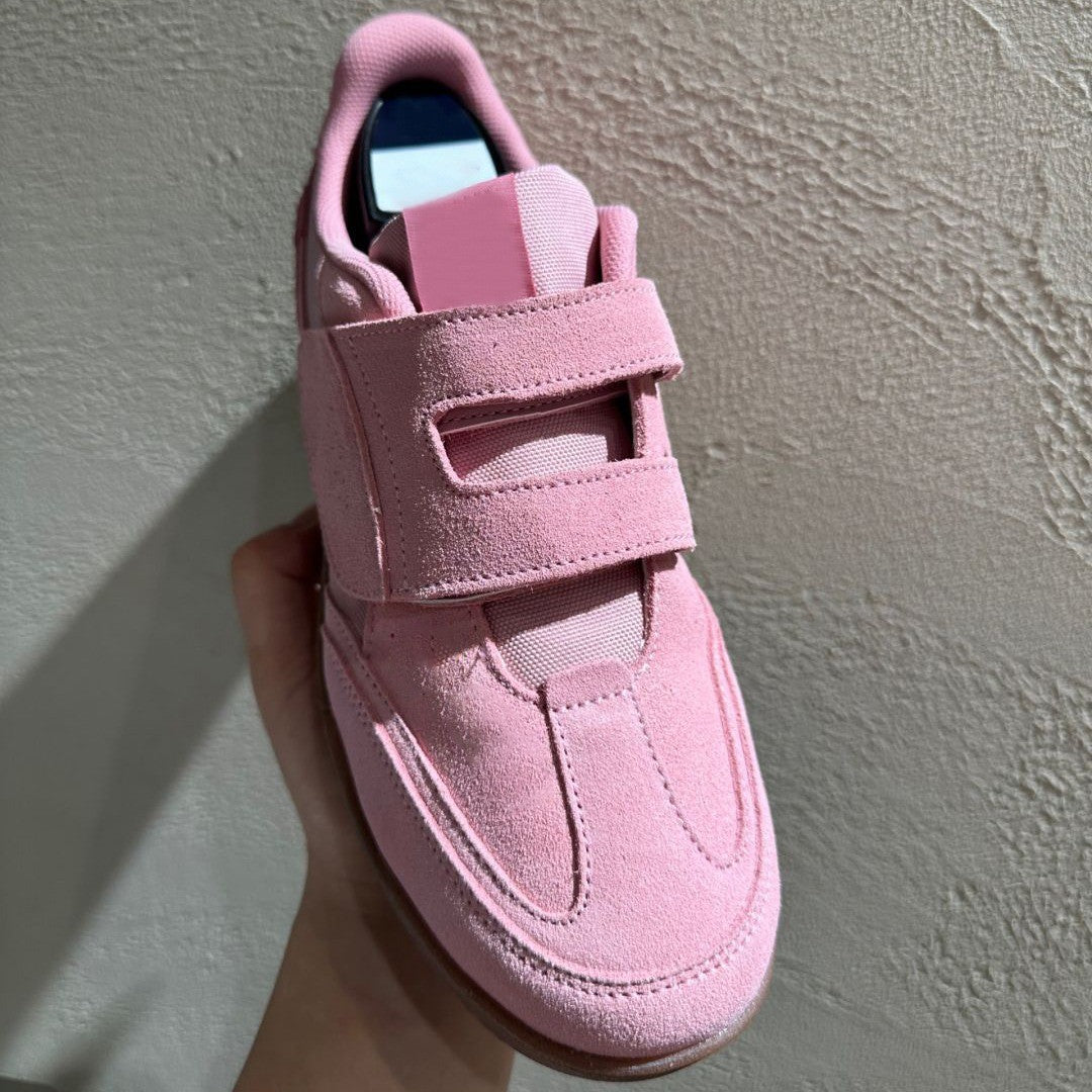 Damen Sportliche Klettverschluss-Sneaker aus weichem Material mit dämpfender Sohle EB