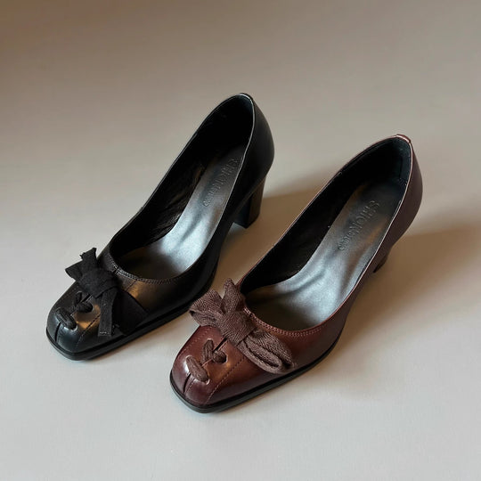 Damen Elegante Pumps mit moderner Schleifenverzierung EB