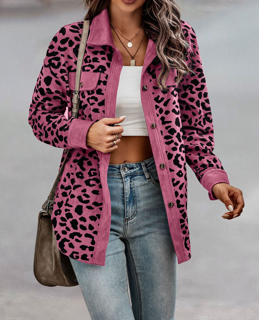 Damen lässige und modische Karo-Jacke EB