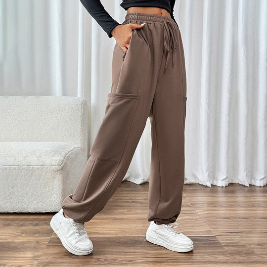 Damen Hochwertige Freizeithose mit elastischem Bund und praktischen Seitentaschen EB