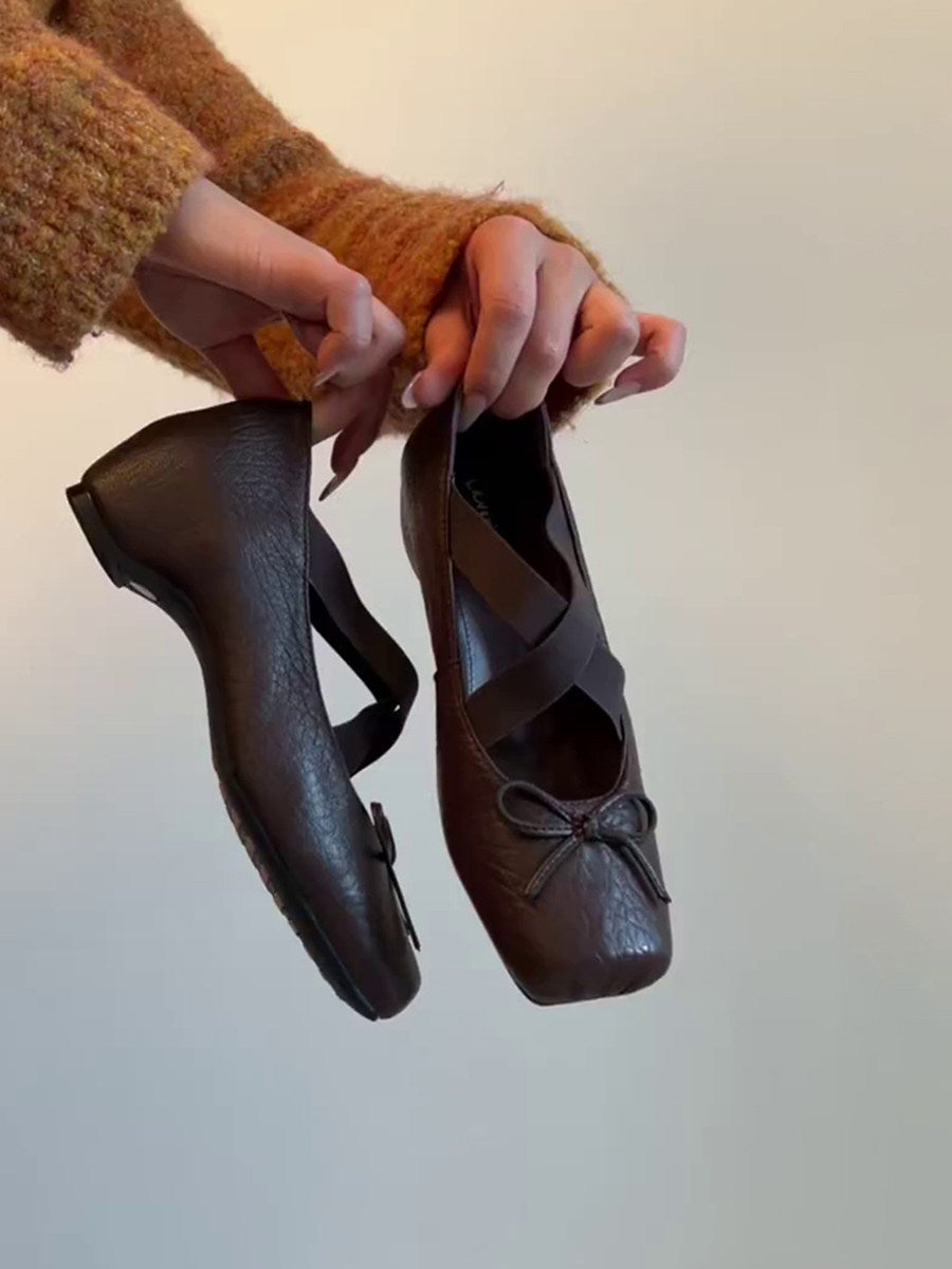 Damen Ballerinas mit elegantem Kreuzriemen und komfortabler Innensohle EB