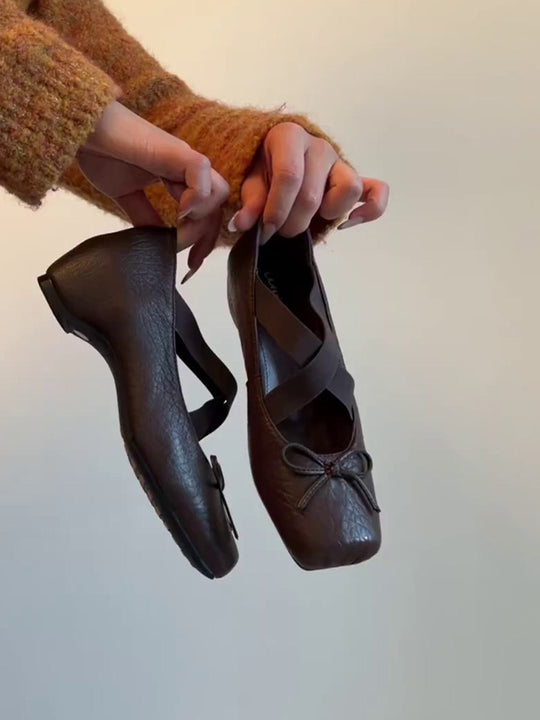 Damen Ballerinas mit elegantem Kreuzriemen und komfortabler Innensohle EB
