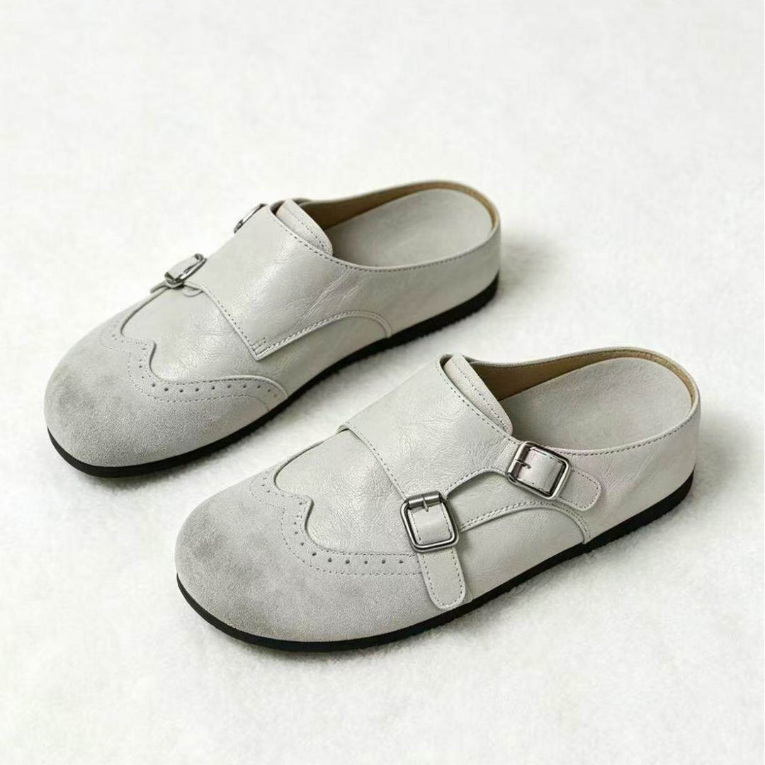 Damen elegante Clogs mit modischem Schnallen-Design EB