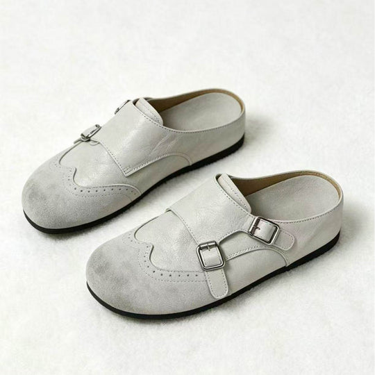 Damen elegante Clogs mit modischem Schnallen-Design EB