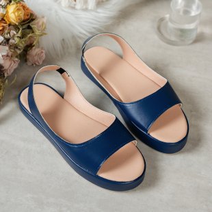 Damen Plateausandalen mit verstellbarem Riemen EB