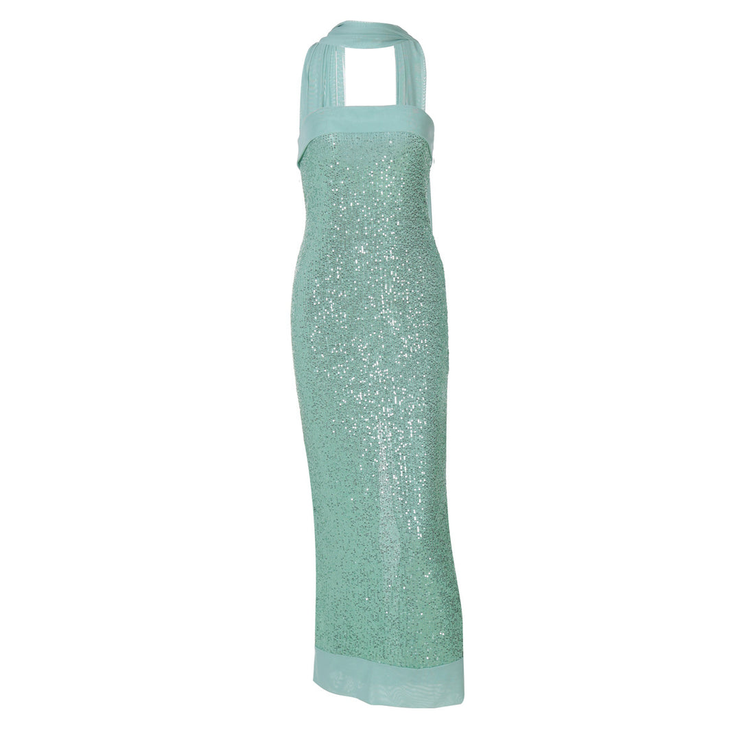 Damen Glamouröses Abendkleid mit schimmernden Pailletten und figurbetonter Silhouette EB