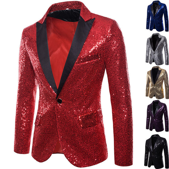 Herren glamouröser Pailletten Blazer EB