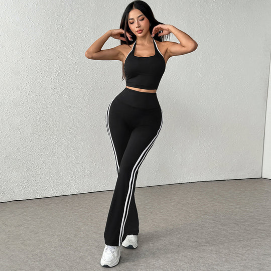 Damen Sportliches Zweiteiliges Set aus atmungsaktiven Materialien und figurbetontem Schnitt EB