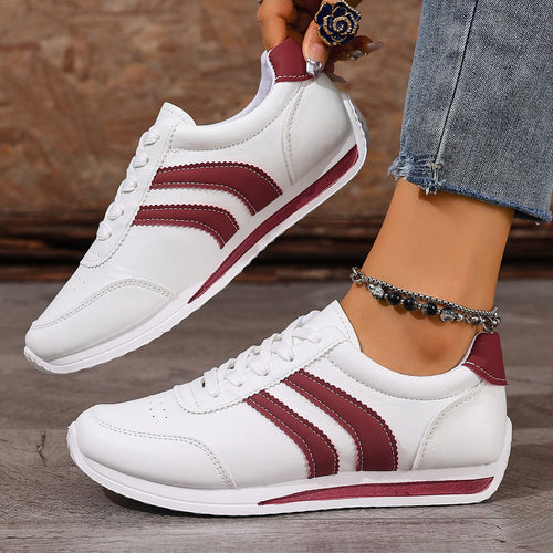 Damen Sportliche Sneakers mit trendigen Seitenelementen EB