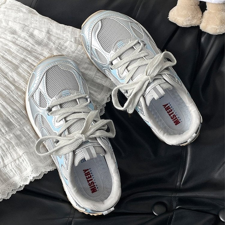 Damen Sportliche Lauf-Sneaker mit atmungsaktiver Mesh-Oberfläche und stoßdämpfender Sohle EB