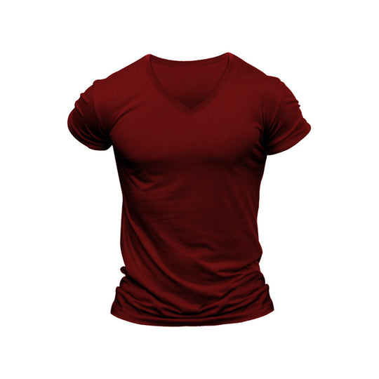Herren V-Ausschnitt T-Shirt aus weichem Baumwollmix EB