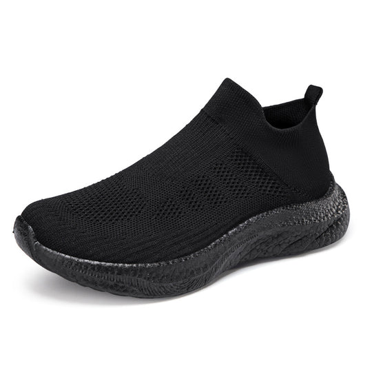 Damen Elastic Slip-On Sneakers mit atmungsaktivem Obermaterial EB