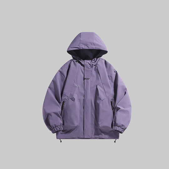 Herren multifunktionale Winterjacke mit isolierendem Fleecefutter und verstellbarer Kapuze EB