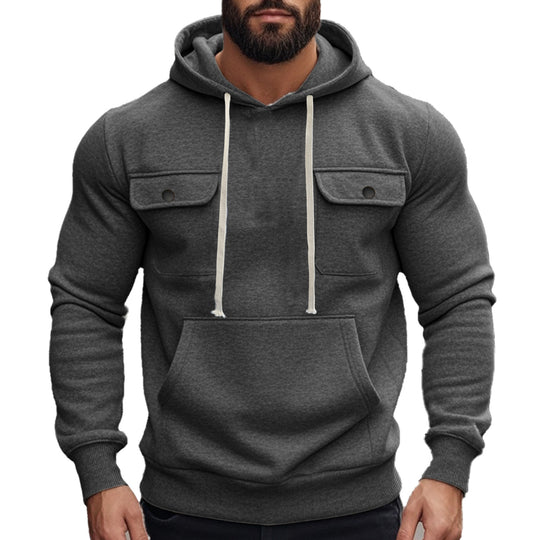 Herren Kapuzenpullover mit praktischen Pattentaschen und modernem Design EB
