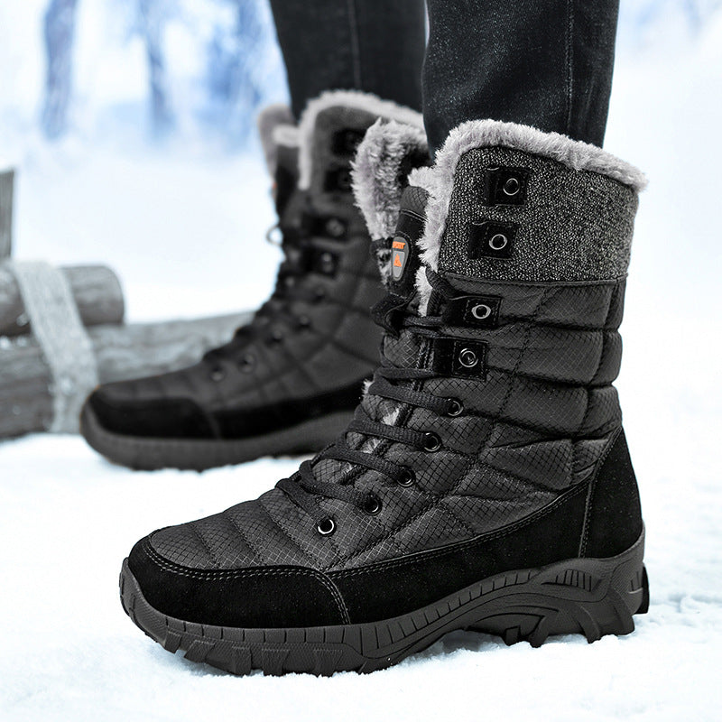 Damen Warm gefütterte Winterstiefel mit rutschfester Sohle und hohem Schaft EB