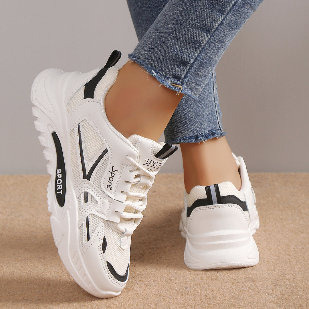 Damen Sportliche Komfort-Sneaker mit atmungsaktiver Mesh-Oberfläche EB