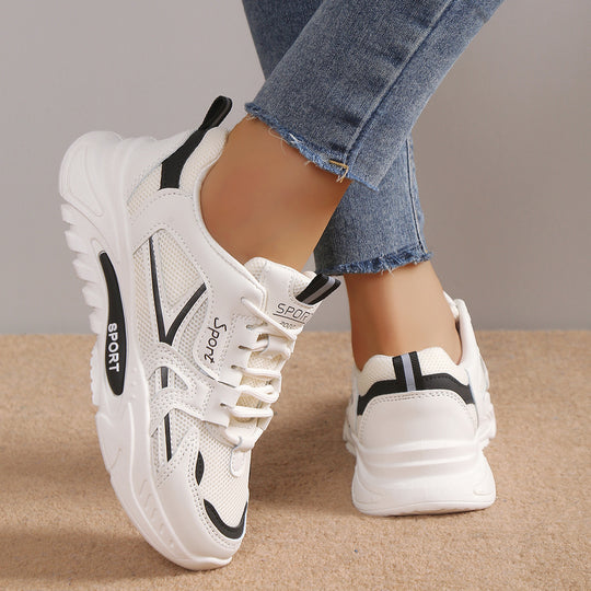 Damen Sportliche Komfort-Sneaker mit atmungsaktiver Mesh-Oberfläche EB