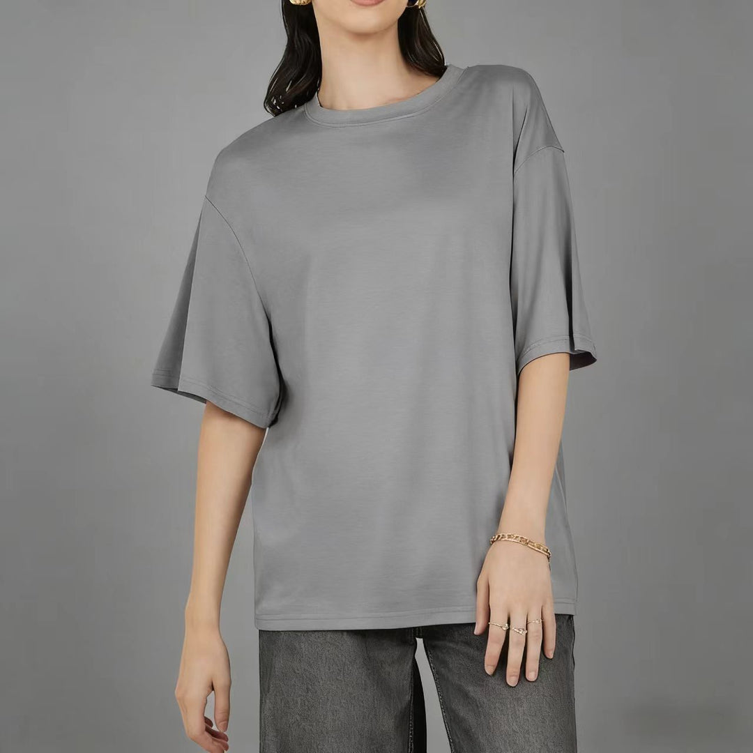 Damen Übergröße Shirt mit lässigem Schnitt und kurzarm EB