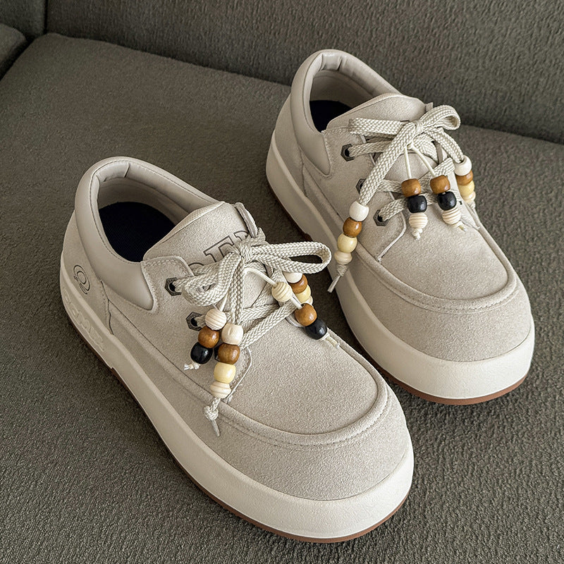 Damen modische Sneaker mit ornamentalen Schnürsenkeln EB