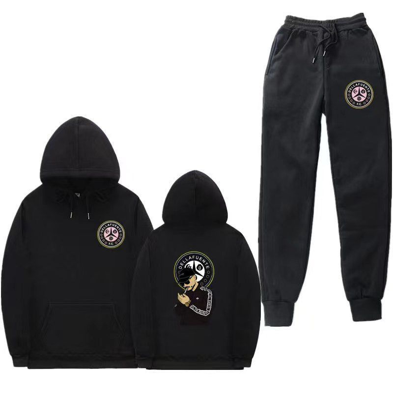 Damen Set aus Kapuzenpullover und Jogginghose mit einzigartigem Druck EB